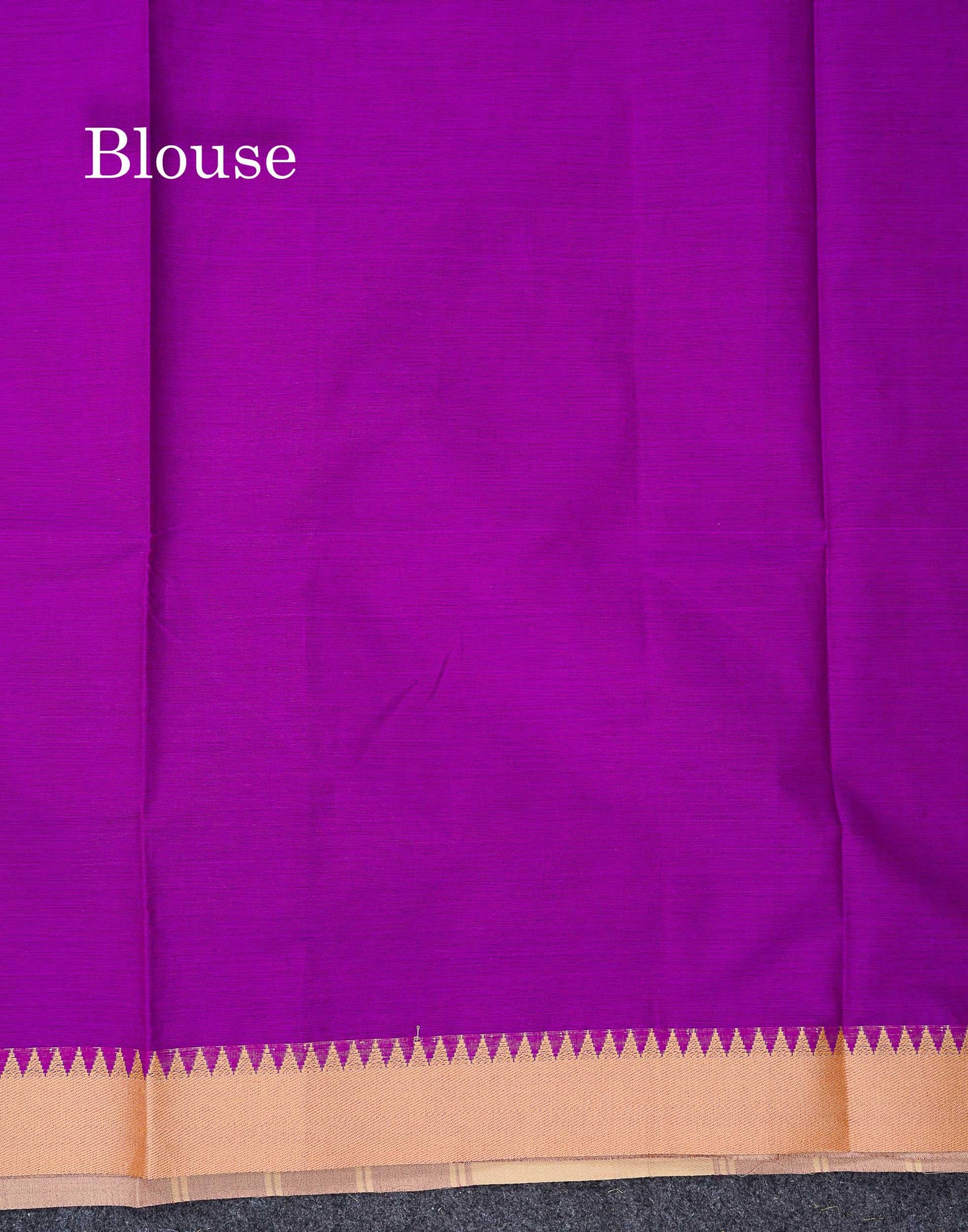 Beautiful Purple Plain Pure Cotton Saree With Contrast Sandal Traditional Border