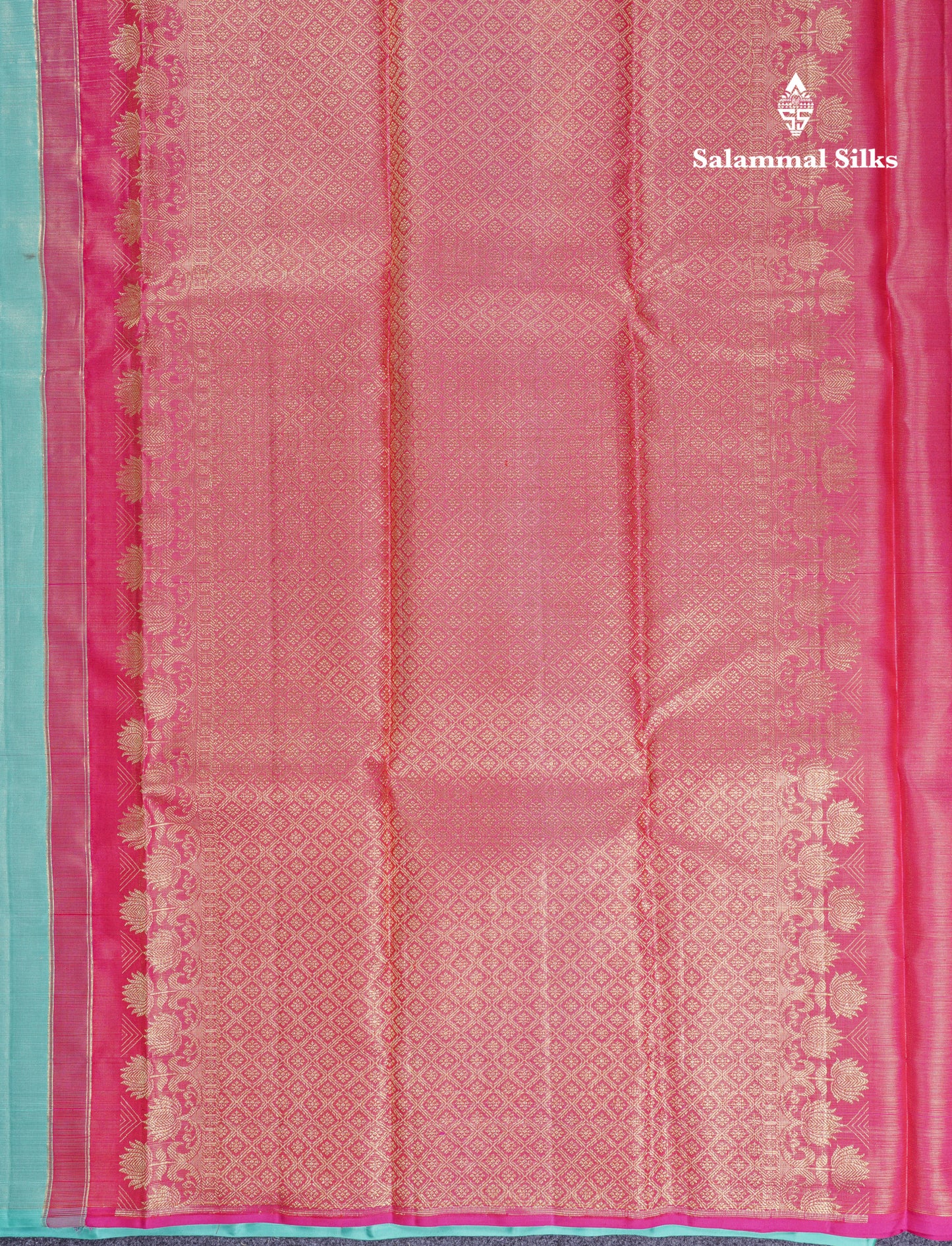 Beautiful Peach Fancy Vairaoosi Menakari Work Pure Kanjivaram Silk Saree with Contrast Pink Blouse