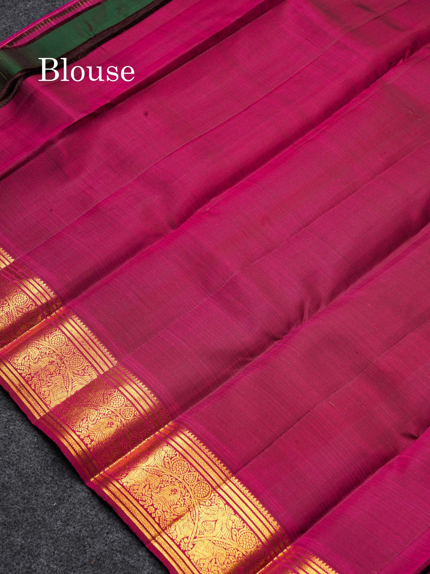 Beautiful Bottle Green Small Zari Checks With Butta Pure Kanjivaram Silk Saree With Traditional Evening Morning Border
