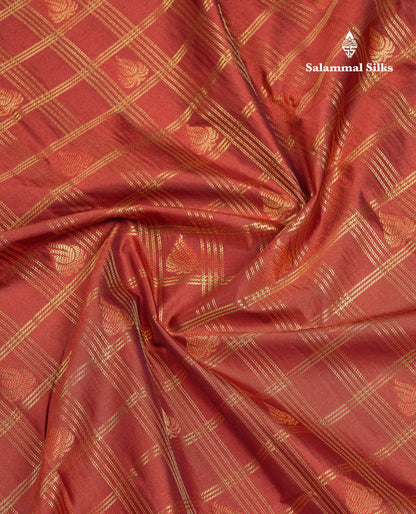 Beautiful Dual Tone Green Checks With Butta Semi Silk Saree With Contrast Lavender Traditional Evening Morning Border