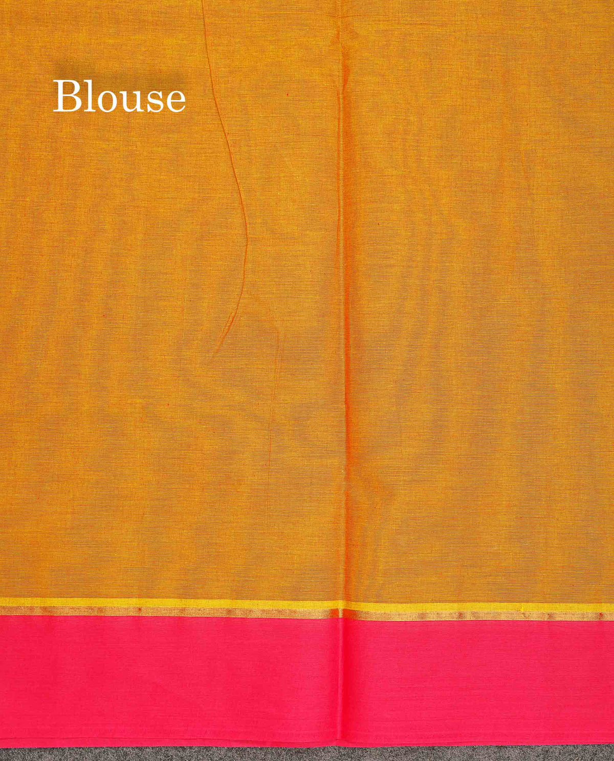 Pure Cotton Saree - Mustard Yellow Colour Body Thread Butta With Contrast Pink Border