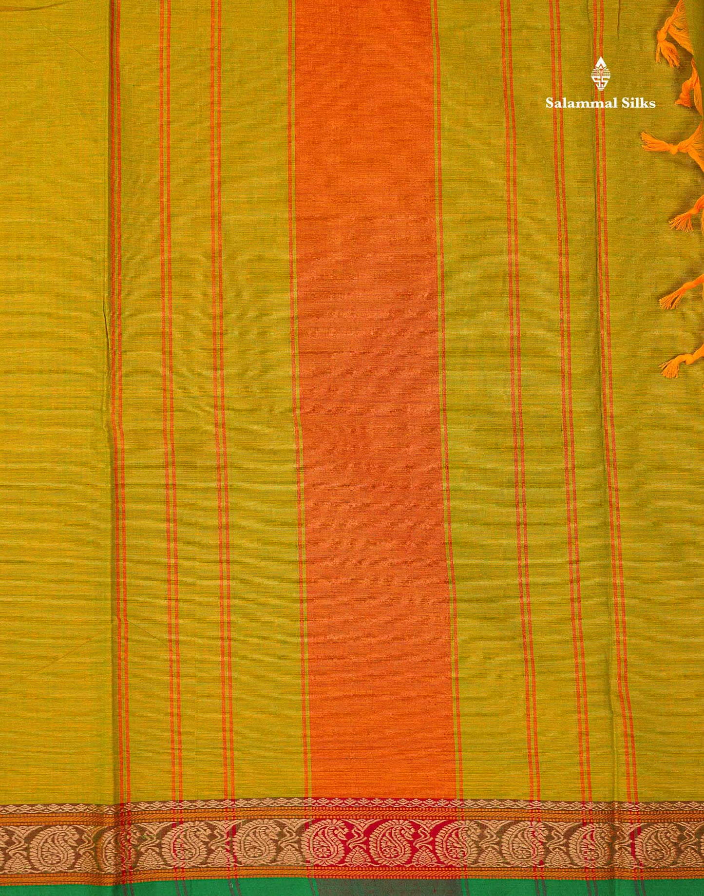 Beautiful Light Grey Plain Pure Cotton Saree With Contrast Mustard Yellow Thread Work Traditional Small Border