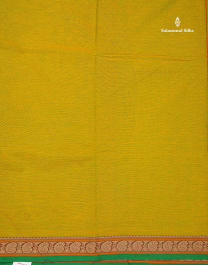 Beautiful Light Grey Plain Pure Cotton Saree With Contrast Mustard Yellow Thread Work Traditional Small Border