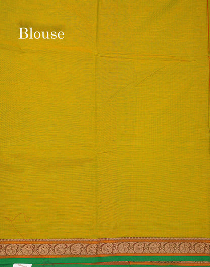 Beautiful Light Grey Plain Pure Cotton Saree With Contrast Mustard Yellow Thread Work Traditional Small Border