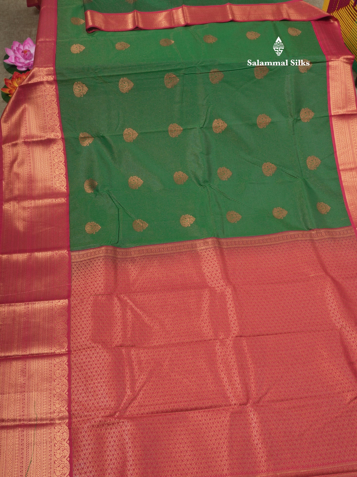 Half White Semi Silk Saree With Contrast Long Maroon Border