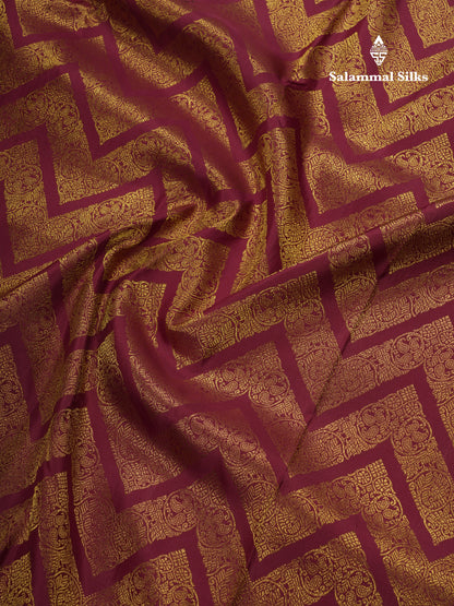 Kanjivaram Maroon Wedding Silk Saree With Bottle Green Border