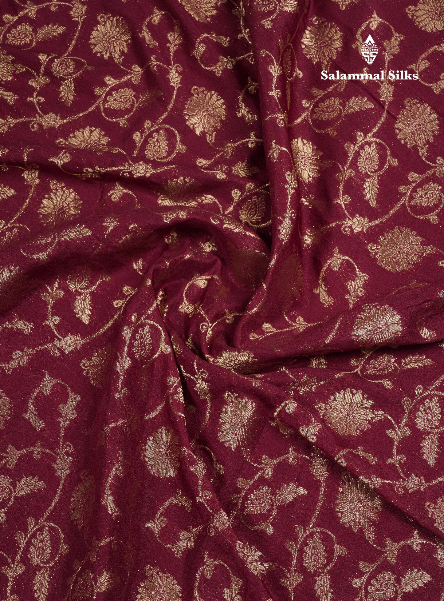 Beautiful Maroon Semi Georgette Saree With Fancy Border