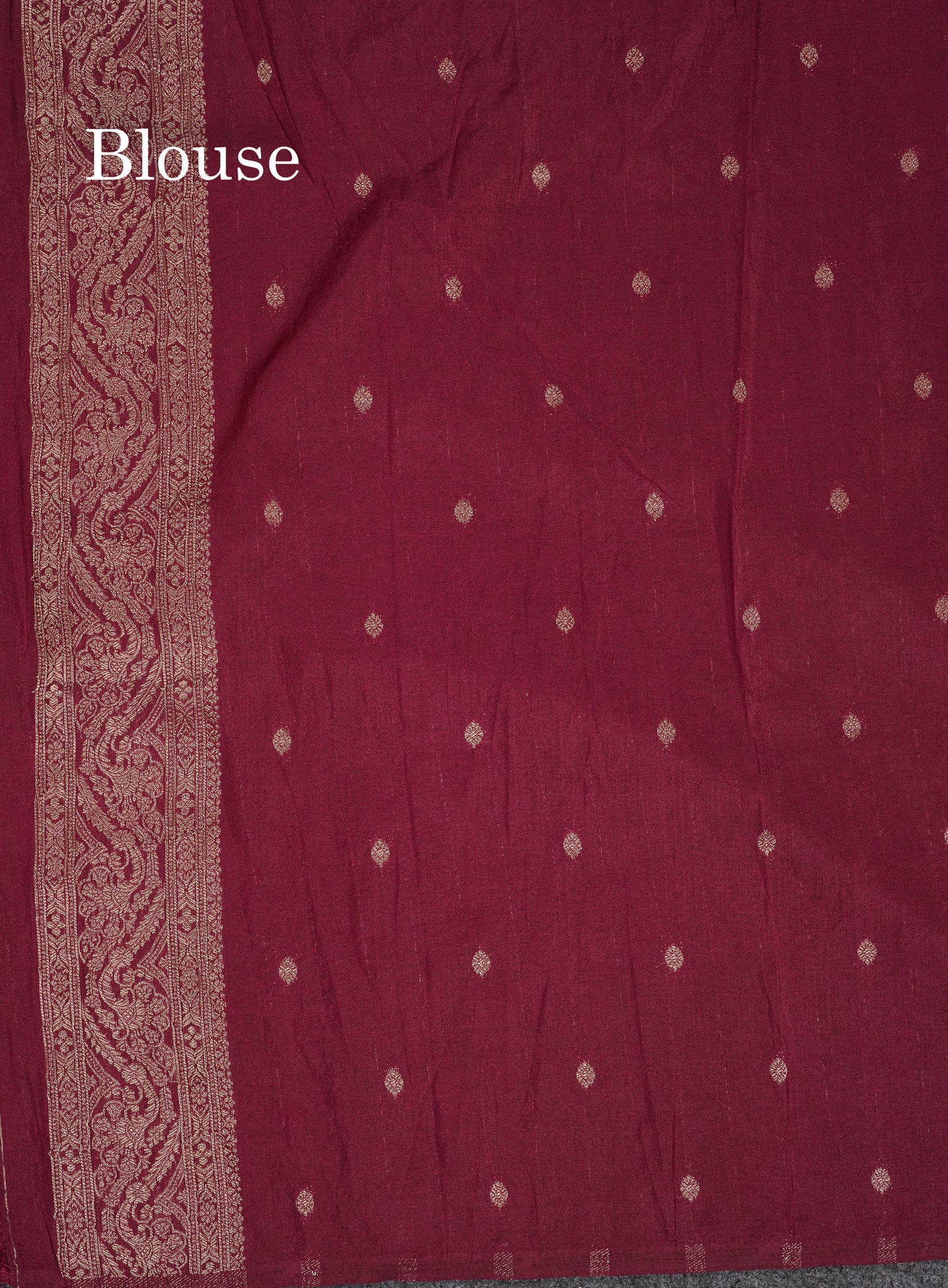 Beautiful Maroon Semi Georgette Saree With Fancy Border