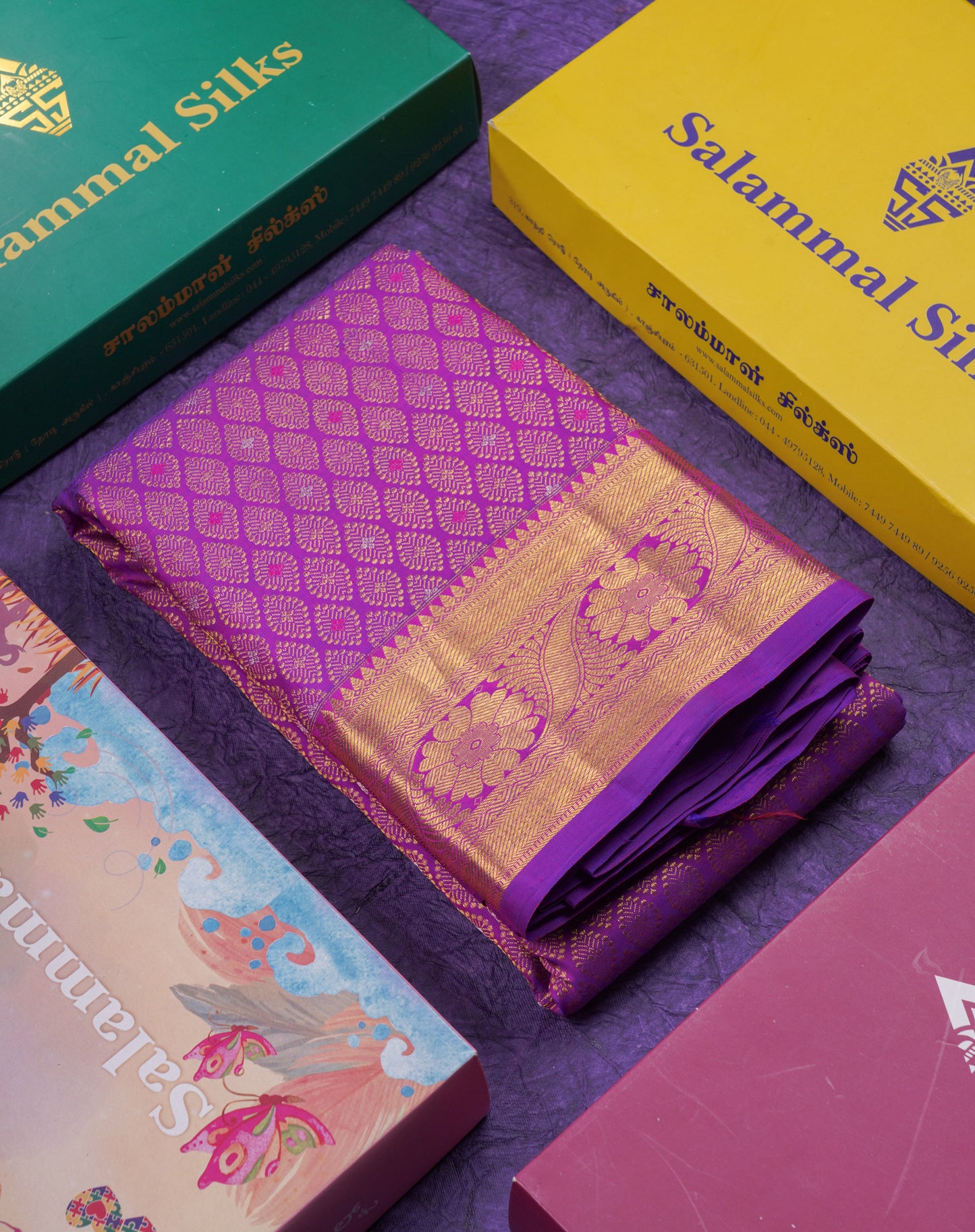 Vadamalli Colour Pure Kanjivaram Silk Saree With Gold Zari Border