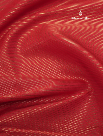 Beautiful Red Vairaoosi Semi Silk Saree With Contrast Orange Border