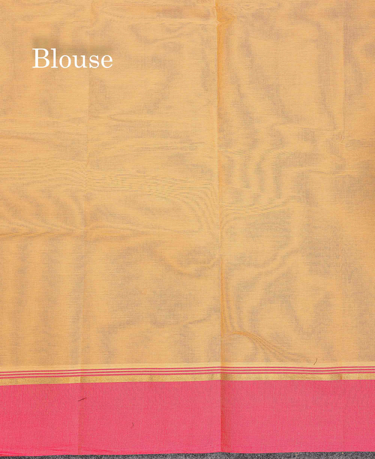 Pure Cotton Saree - Sandal Colour Body Thread Butta With Contrast Pink Border