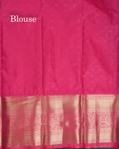 Beautiful Light Violet Checks With Butta Semi Silk Saree With Contrast Chilly Red Traditional Evening Morning Border