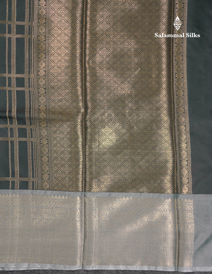 Beautiful Maroon Checks With Butta Cotton Mix Saree With Contrast Dark Peach Traditional Evening Morning Border