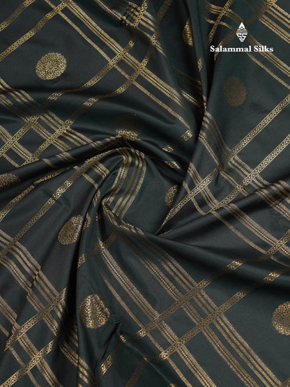 Beautiful Maroon Checks With Butta Cotton Mix Saree With Contrast Dark Peach Traditional Evening Morning Border