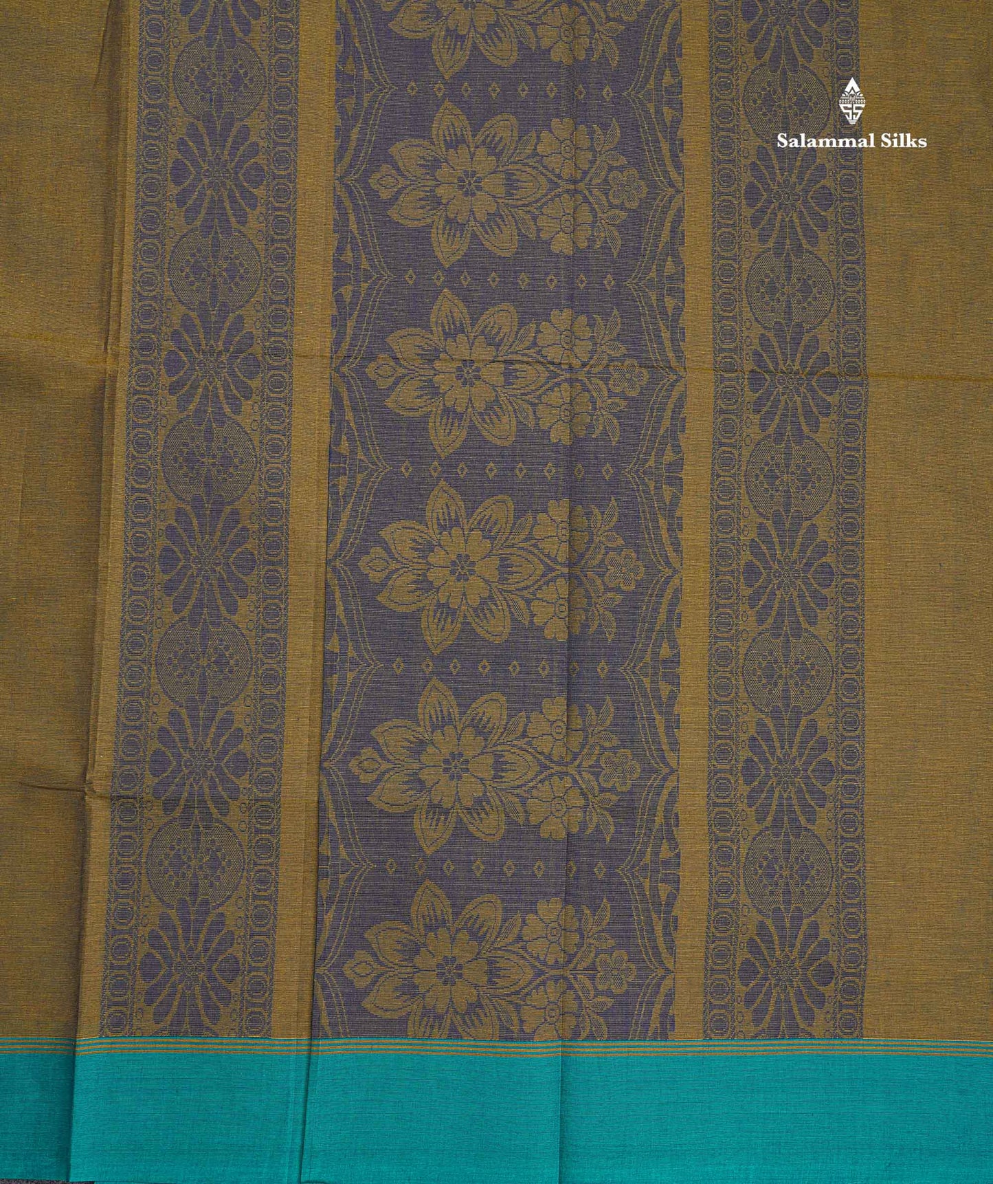 Pure Cotton Saree - Ramar Blue Colour Body Thread Butta With Contrast Pink Border