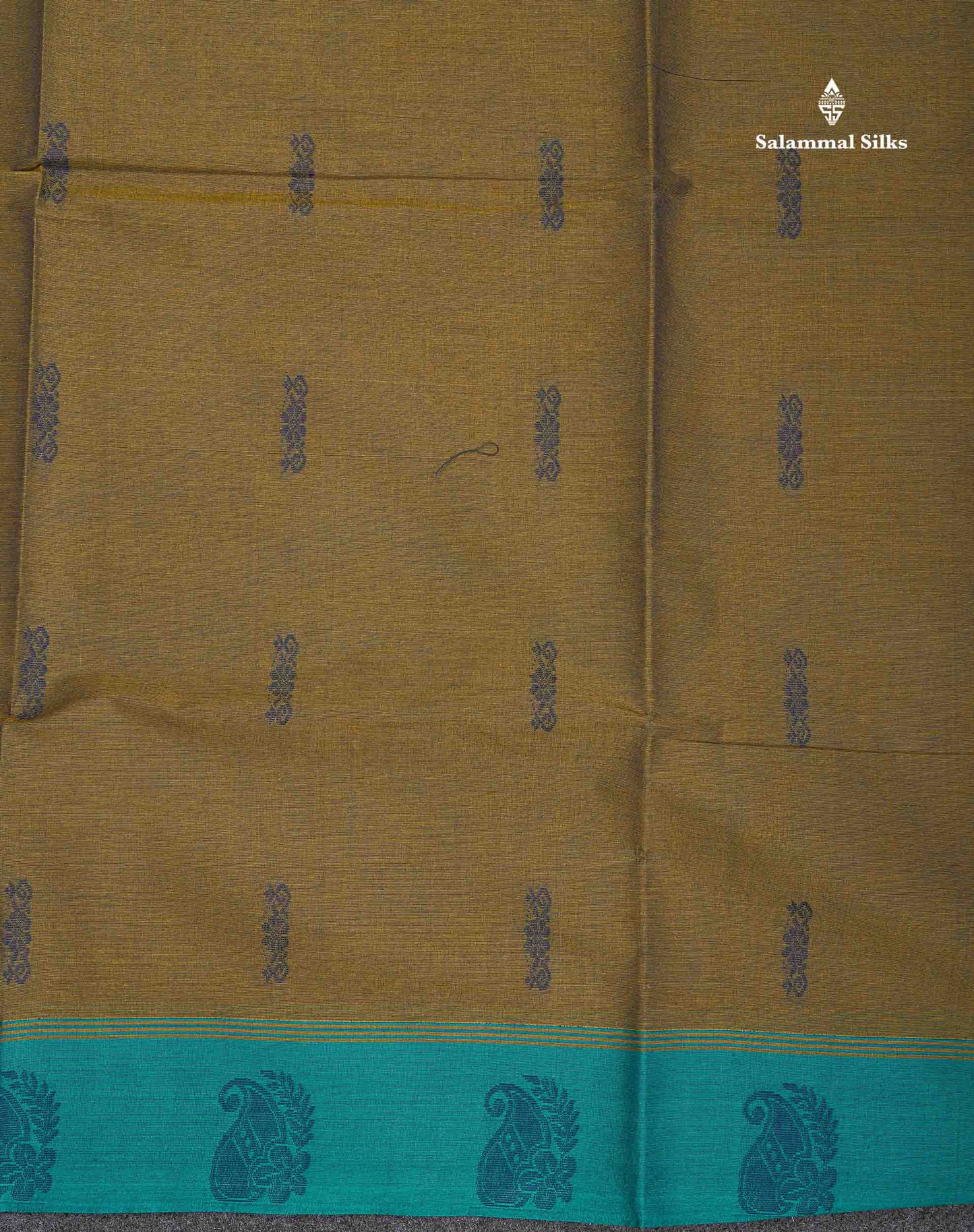 Pure Cotton Saree - Ramar Blue Colour Body Thread Butta With Contrast Pink Border