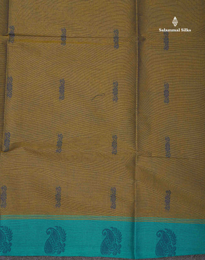 Pure Cotton Saree - Ramar Blue Colour Body Thread Butta With Contrast Pink Border