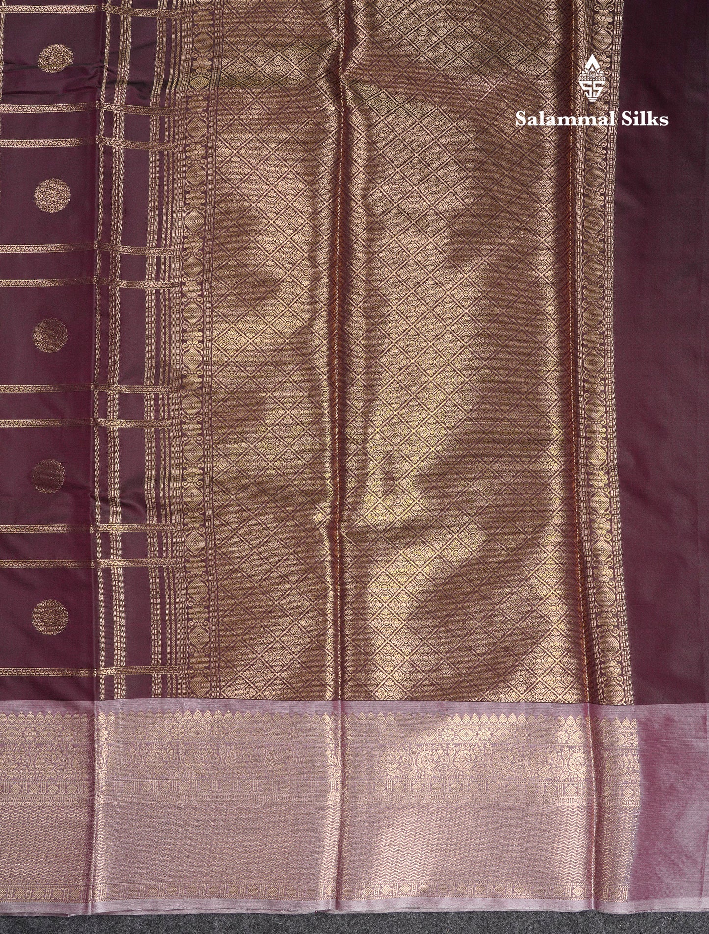 Beautiful Maroon Checks With Butta Cotton Mix Saree With Contrast Dark Peach Traditional Evening Morning Border