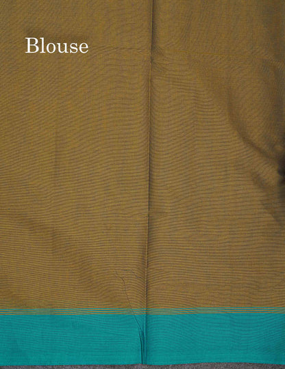 Pure Cotton Saree - Ramar Blue Colour Body Thread Butta With Contrast Pink Border