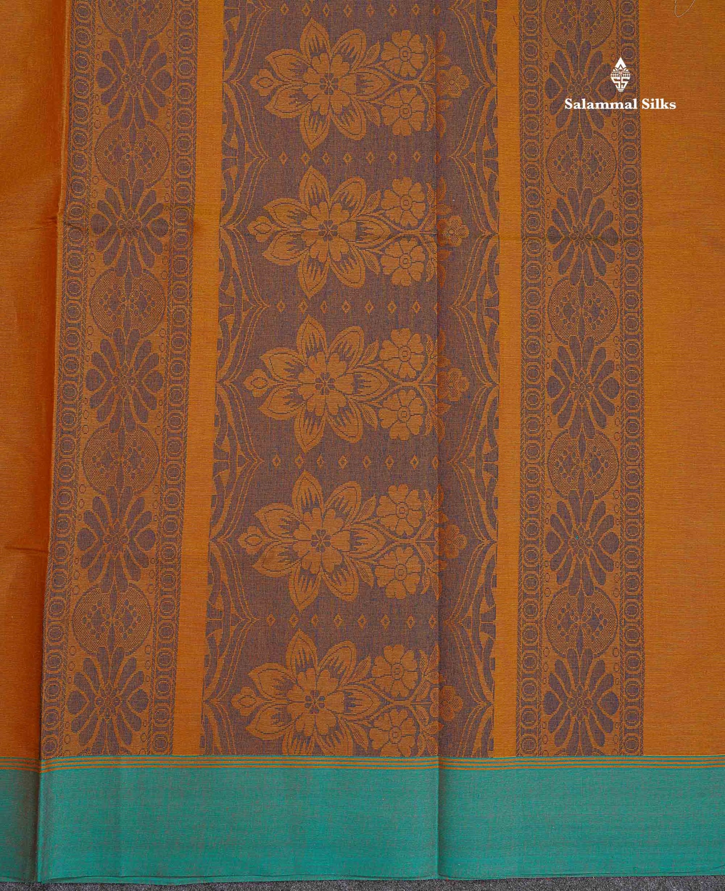 Pure Cotton Saree - Ramar Blue Colour Body Thread Butta With Contrast Pink Border