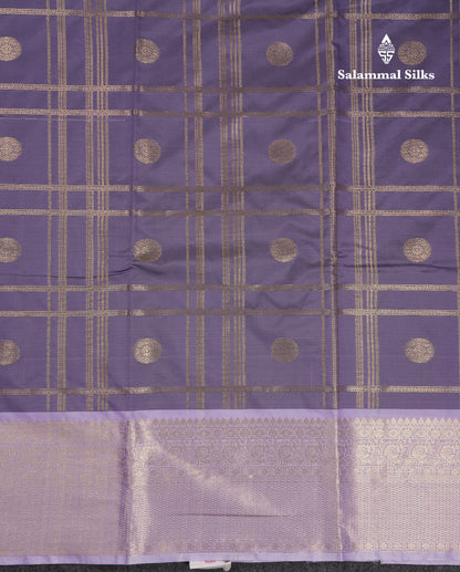 Beautiful Maroon Checks With Butta Cotton Mix Saree With Contrast Dark Peach Traditional Evening Morning Border