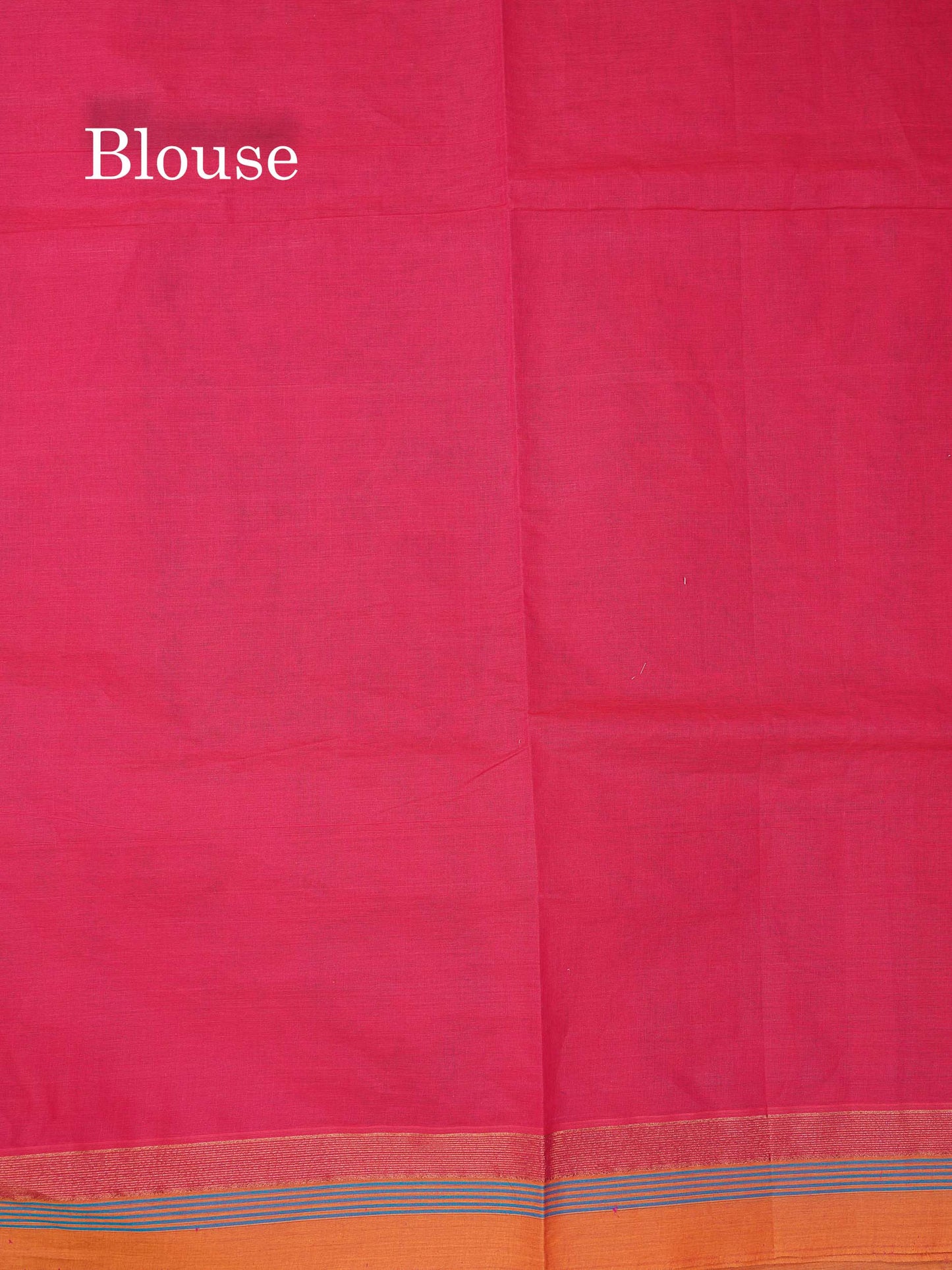 Beautiful Pinkish Peach Menakari Thread Butta Pure Cotton Saree With Contrast Mustard Yellow Plain Border