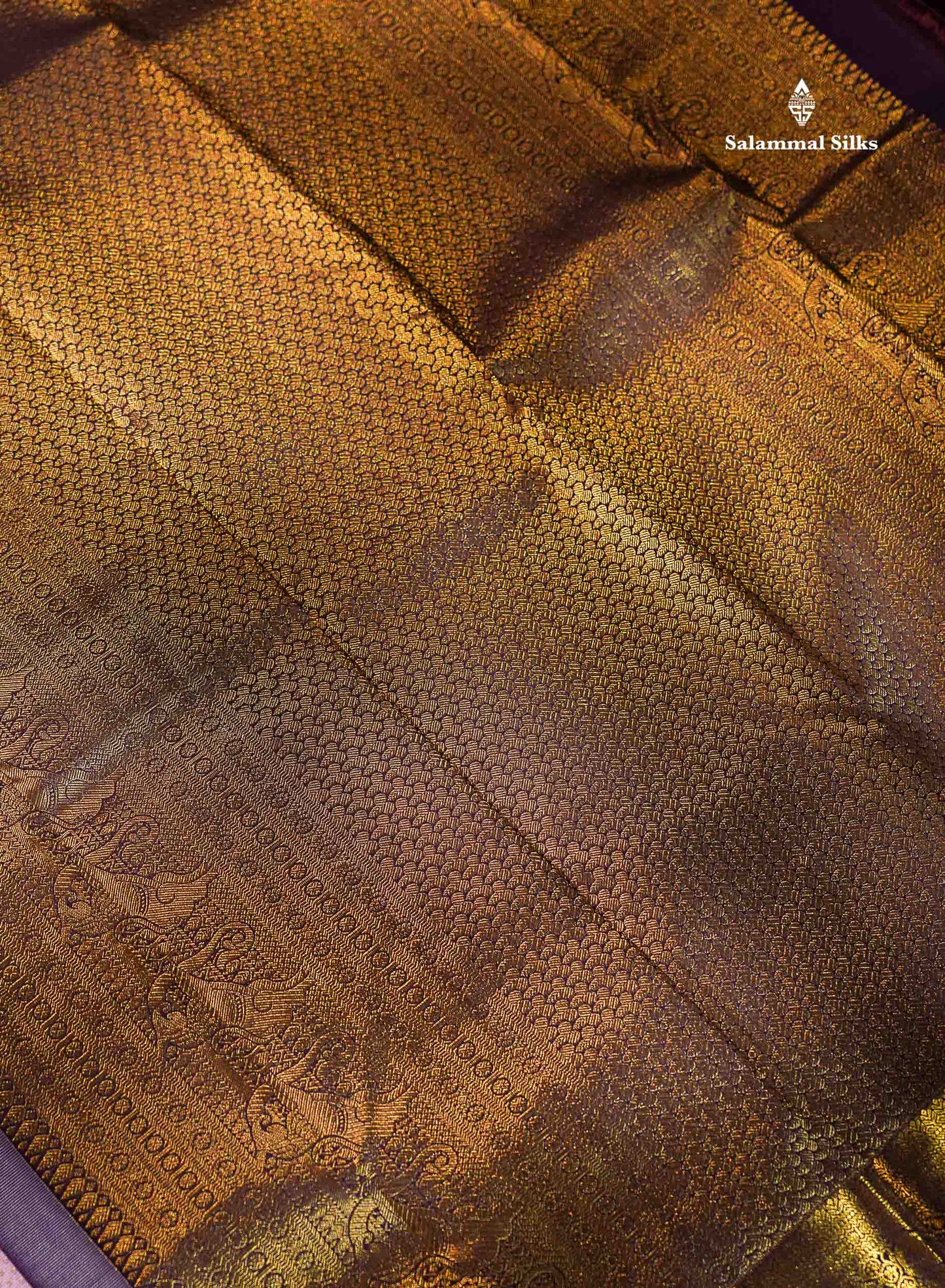 Beautiful Light Pink Bridal 2G Pure Kanjivaram Silk Saree With Contrast Dark Violet Traditional Evening Morning Border