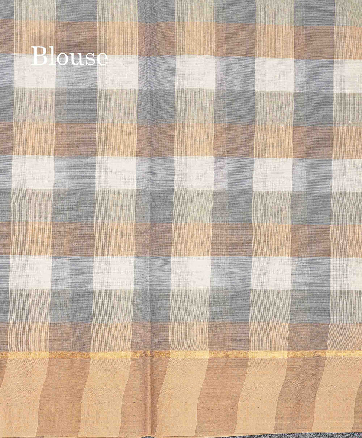 Pure Cotton Saree - Multicolor Body Checks With Thread Work Buttas
