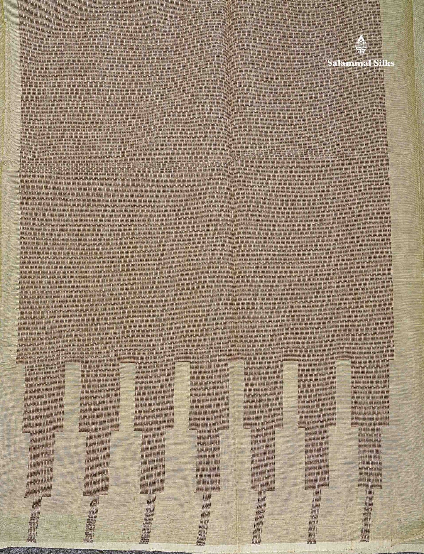 Pure Cotton Saree - Pista Green Colour Body Thread Butta With Fancy Thread WorkTemple Border