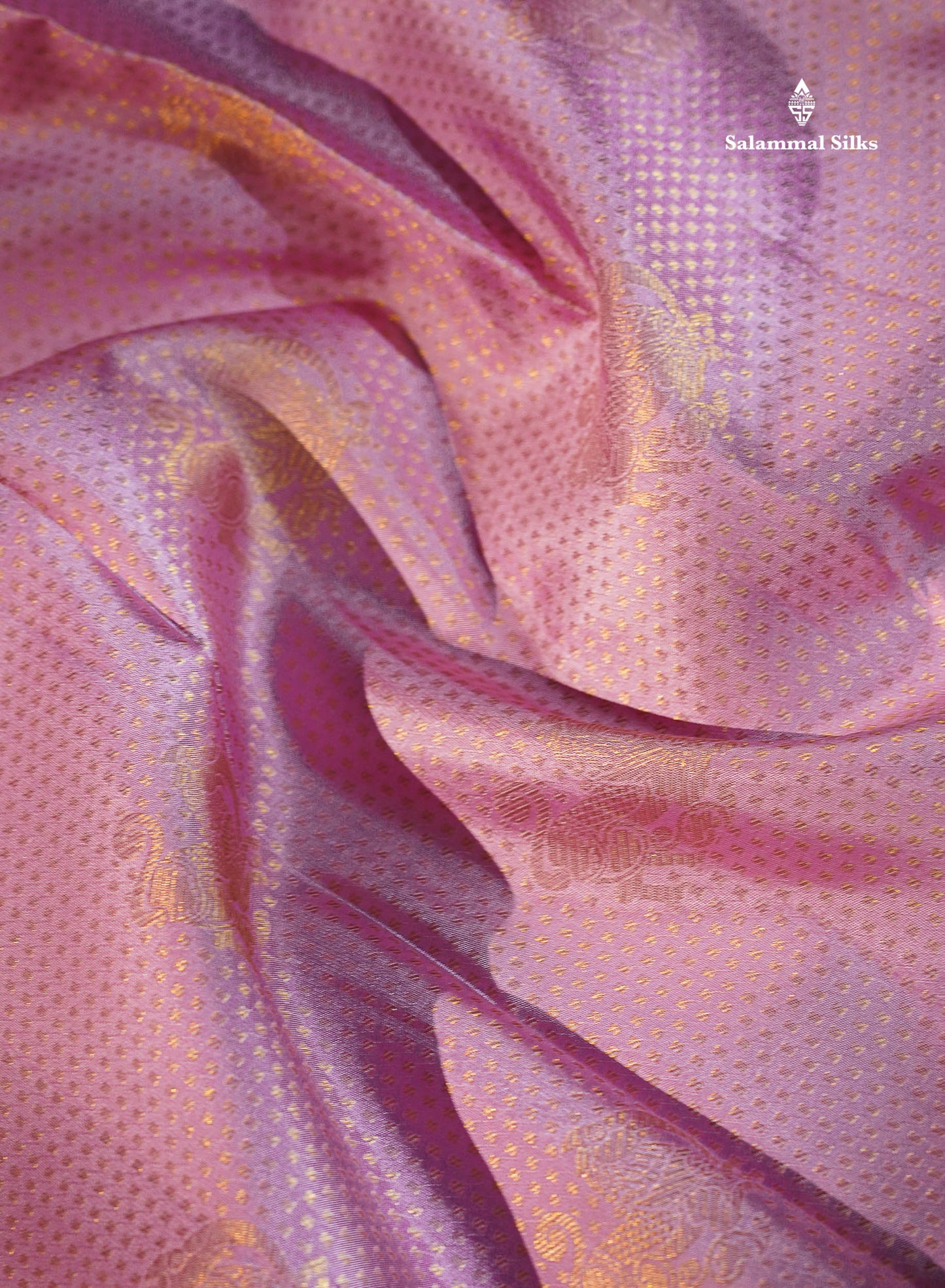 Beautiful Light Pink Bridal 2G Pure Kanjivaram Silk Saree With Contrast Dark Violet Traditional Evening Morning Border