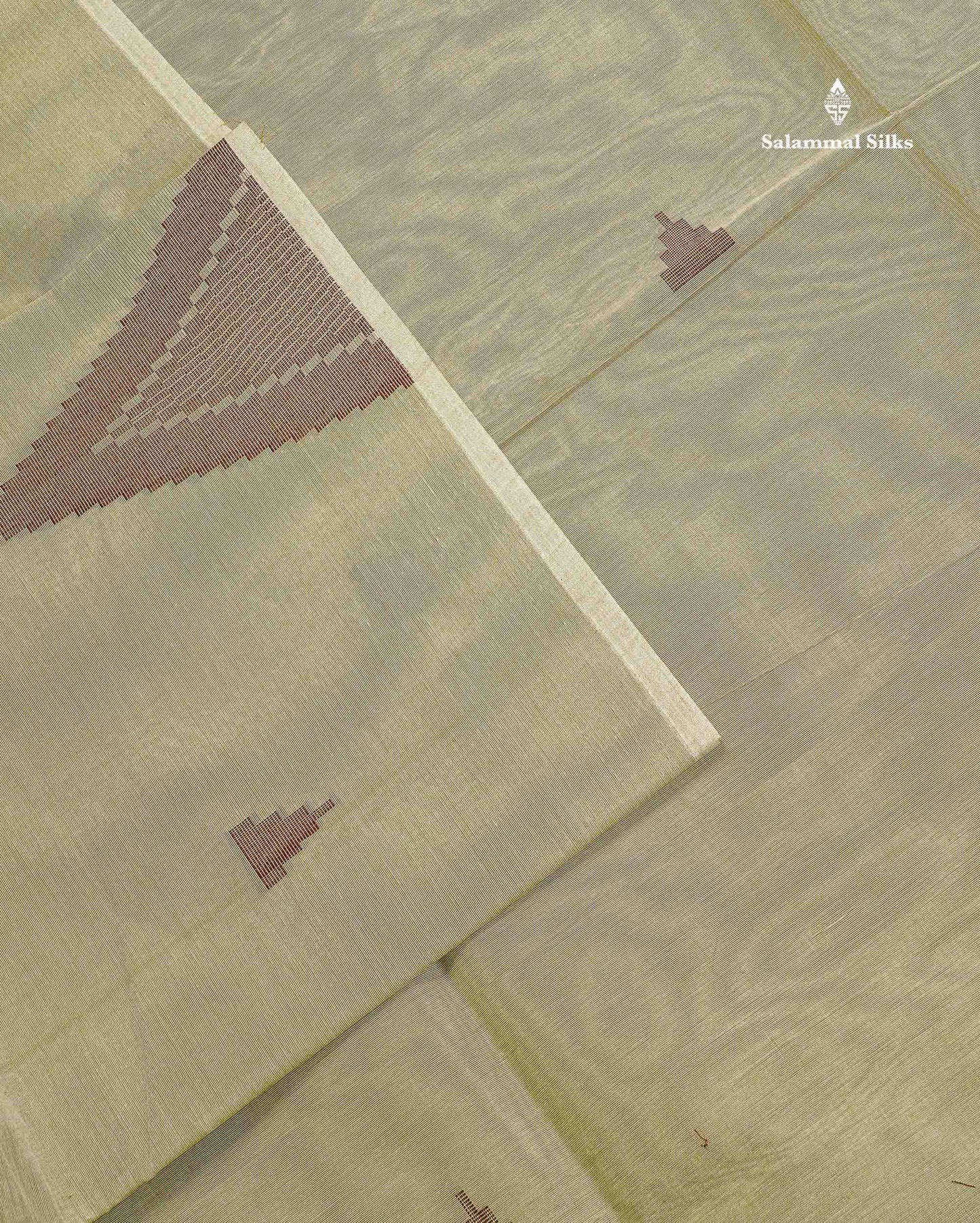 Pure Cotton Saree - Pista Green Colour Body Thread Butta With Fancy Thread WorkTemple Border