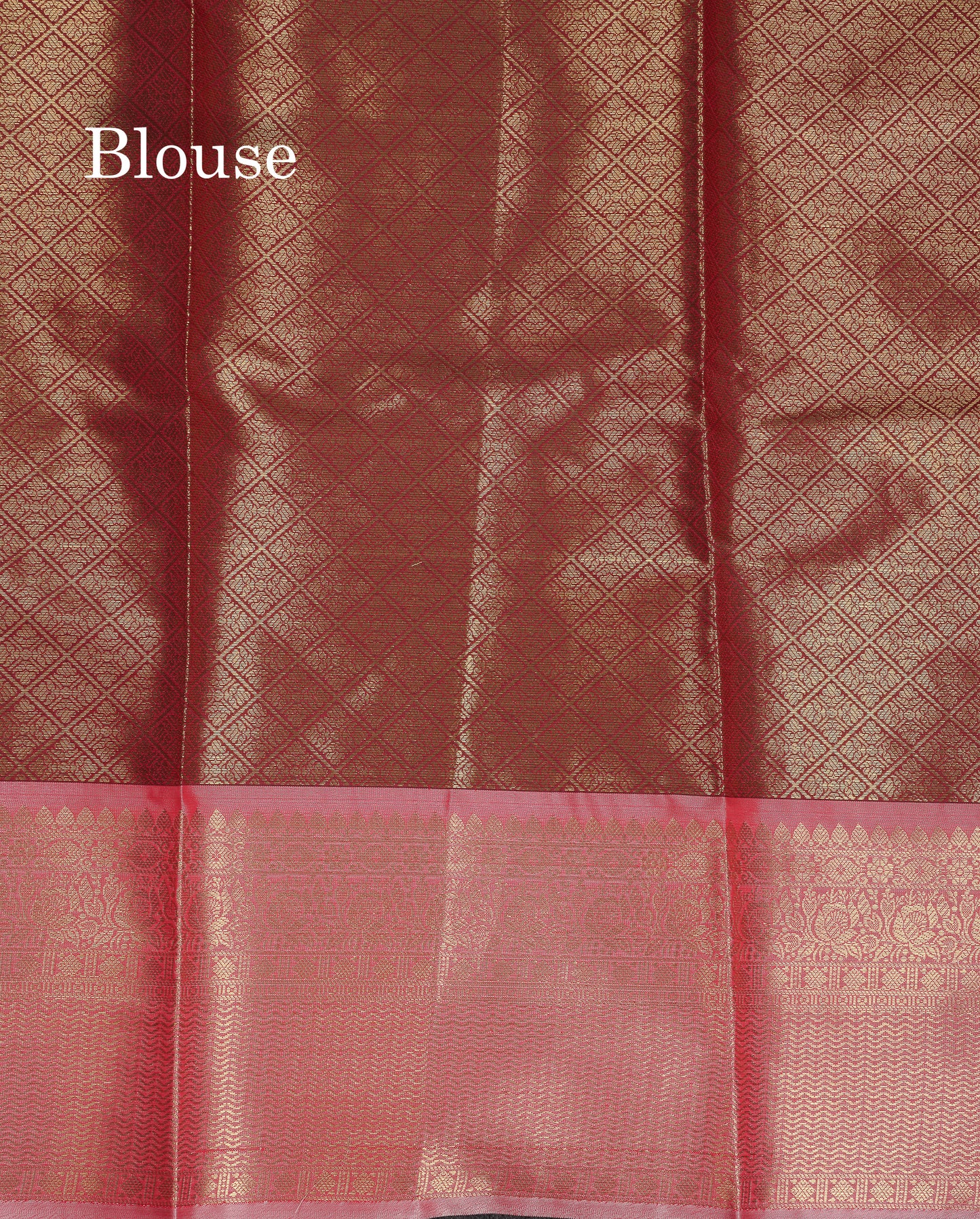 Beautiful Maroon Checks With Butta Cotton Mix Saree With Contrast Dark Peach Traditional Evening Morning Border