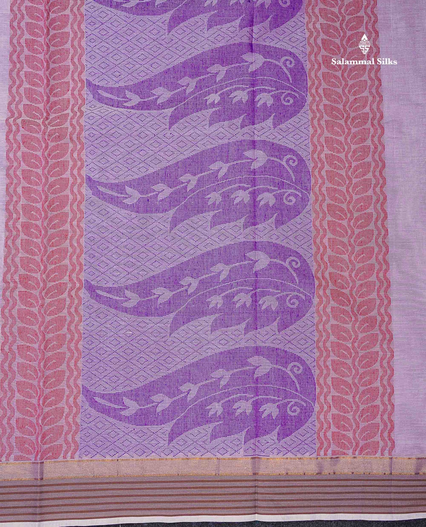 Beautiful Dual Tone Light Pink Thread Butta Pure Cotton Saree With Blouse
