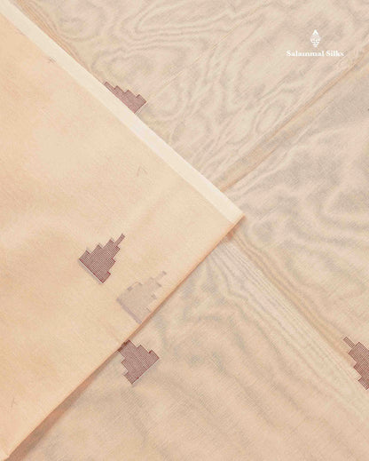 Pure Cotton Saree - Pista Green Colour Body Thread Butta With Fancy Thread WorkTemple Border