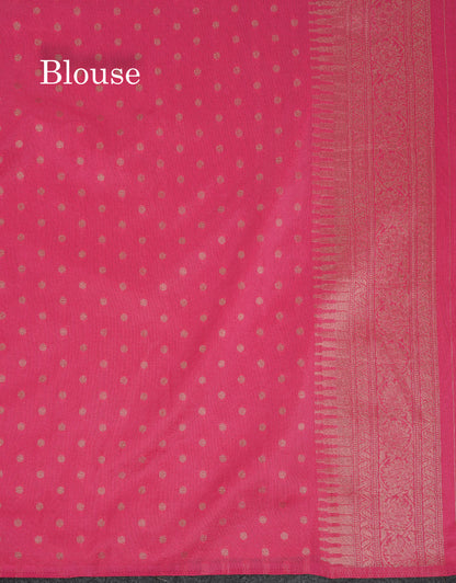 Beautiful Light Pink Semi Georgette Saree With Fancy Border