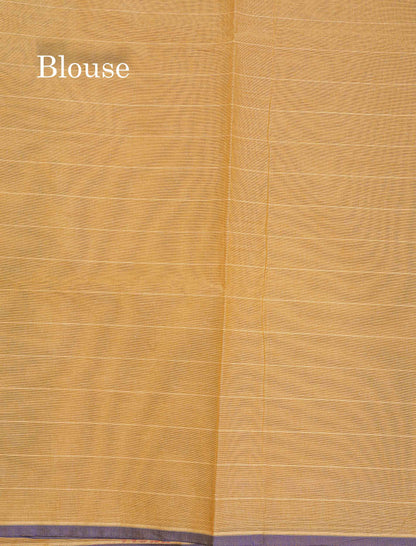 Pure Cotton Saree - Sandal Colour Body Lines With Fancy Thread Work Buttas