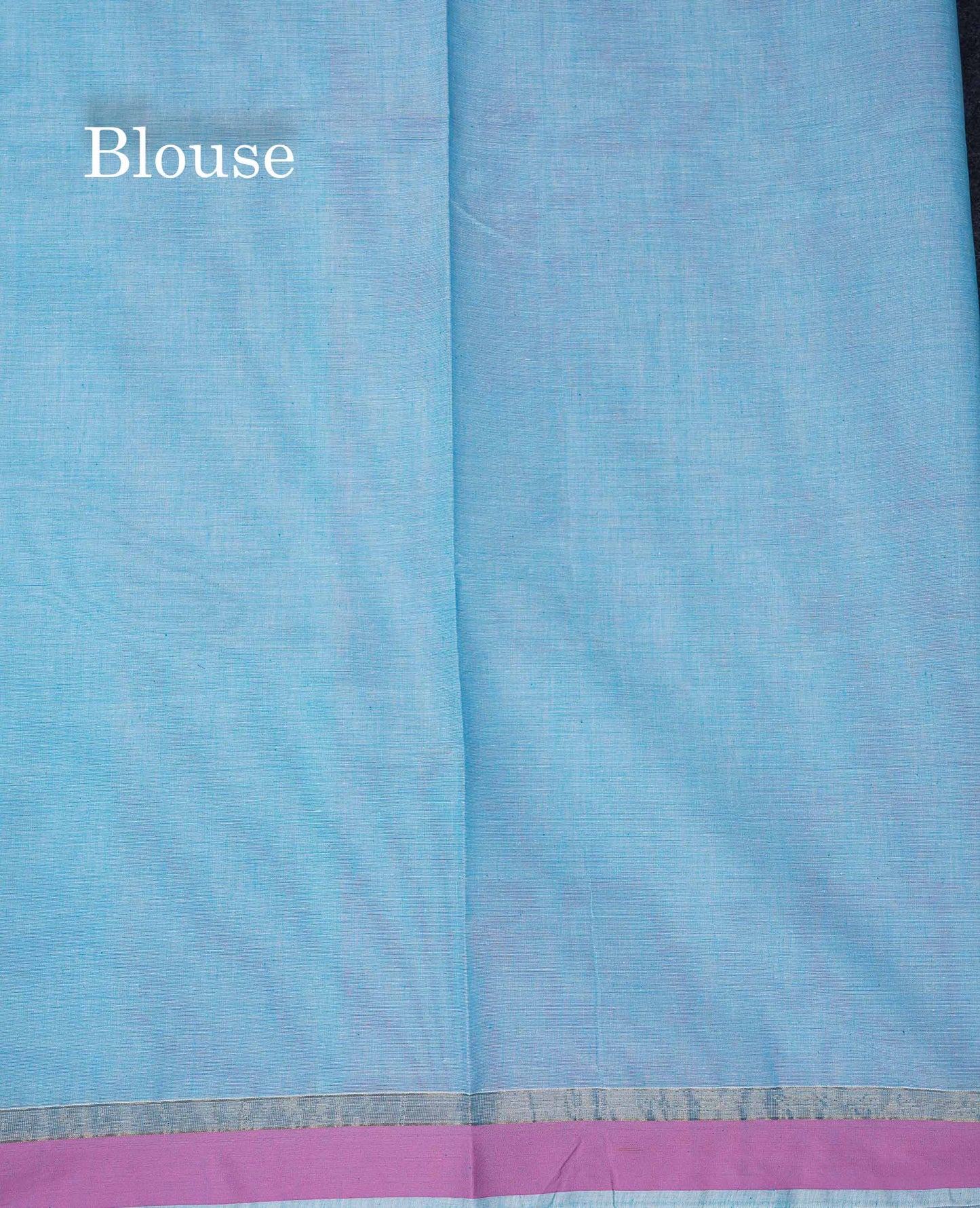 Beautiful Light Blue Menakari Thread Butta Pure Cotton Saree With Blouse