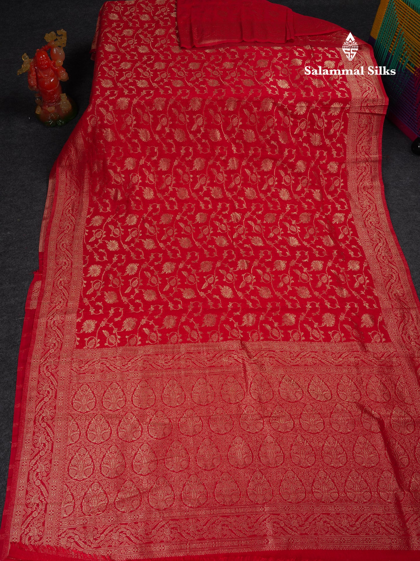 Beautiful Maroon Semi Georgette Saree With Fancy Border