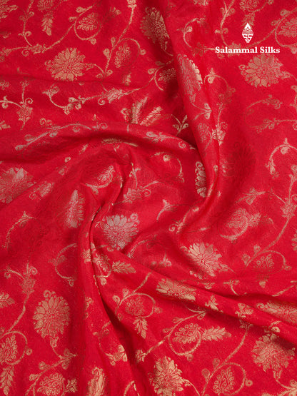Beautiful Maroon Semi Georgette Saree With Fancy Border