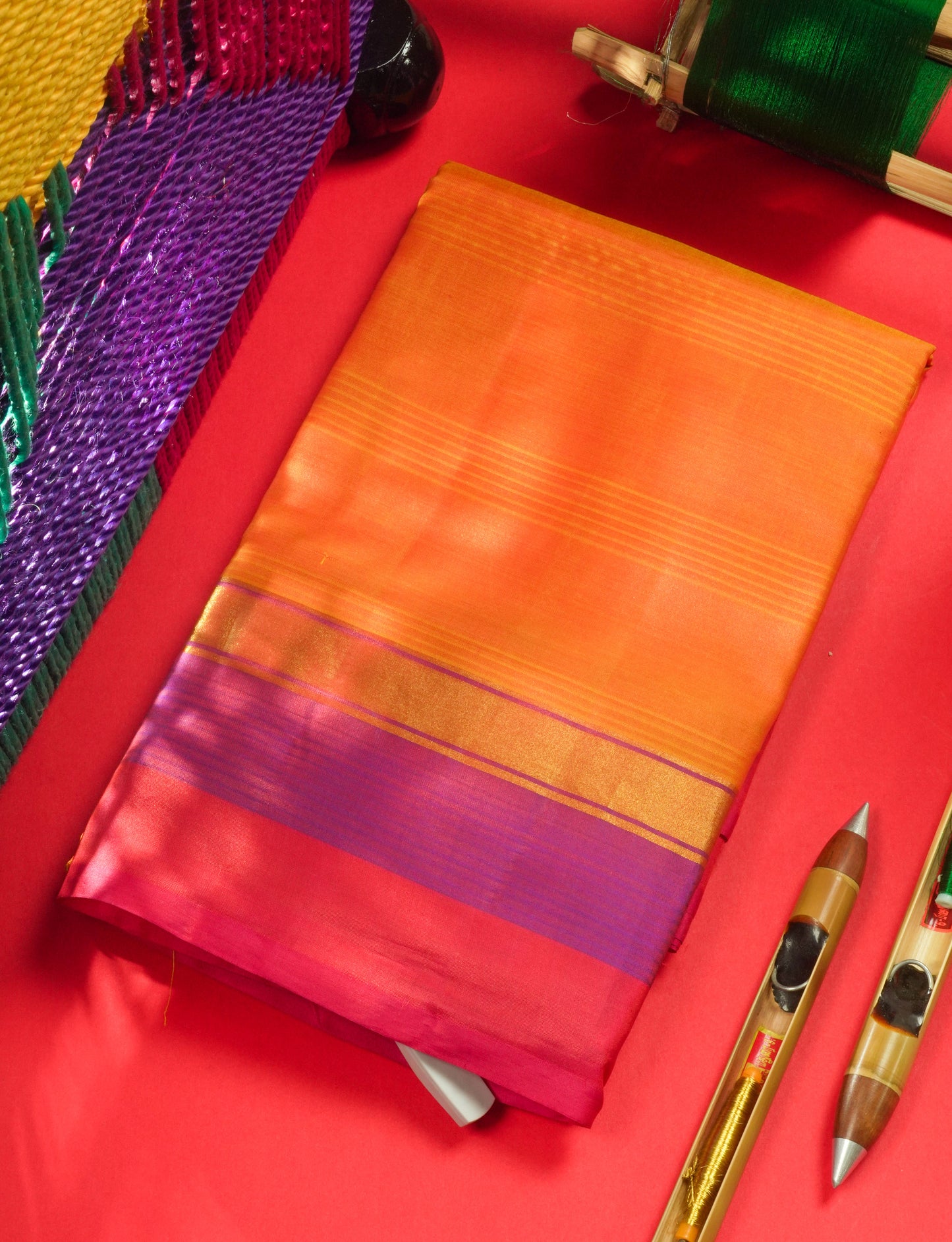 Royal Blue Light Weight Beautiful Pure Silk Saree With Three Layer Border