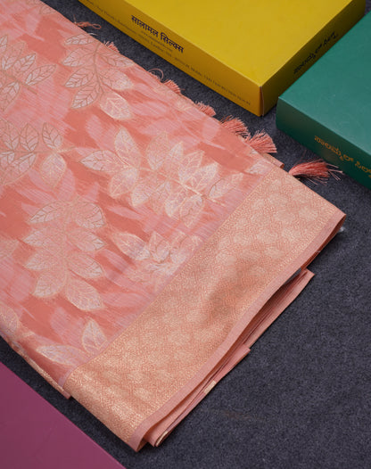 Beautiful Light Green Cotton Mix Saree With Fancy Border
