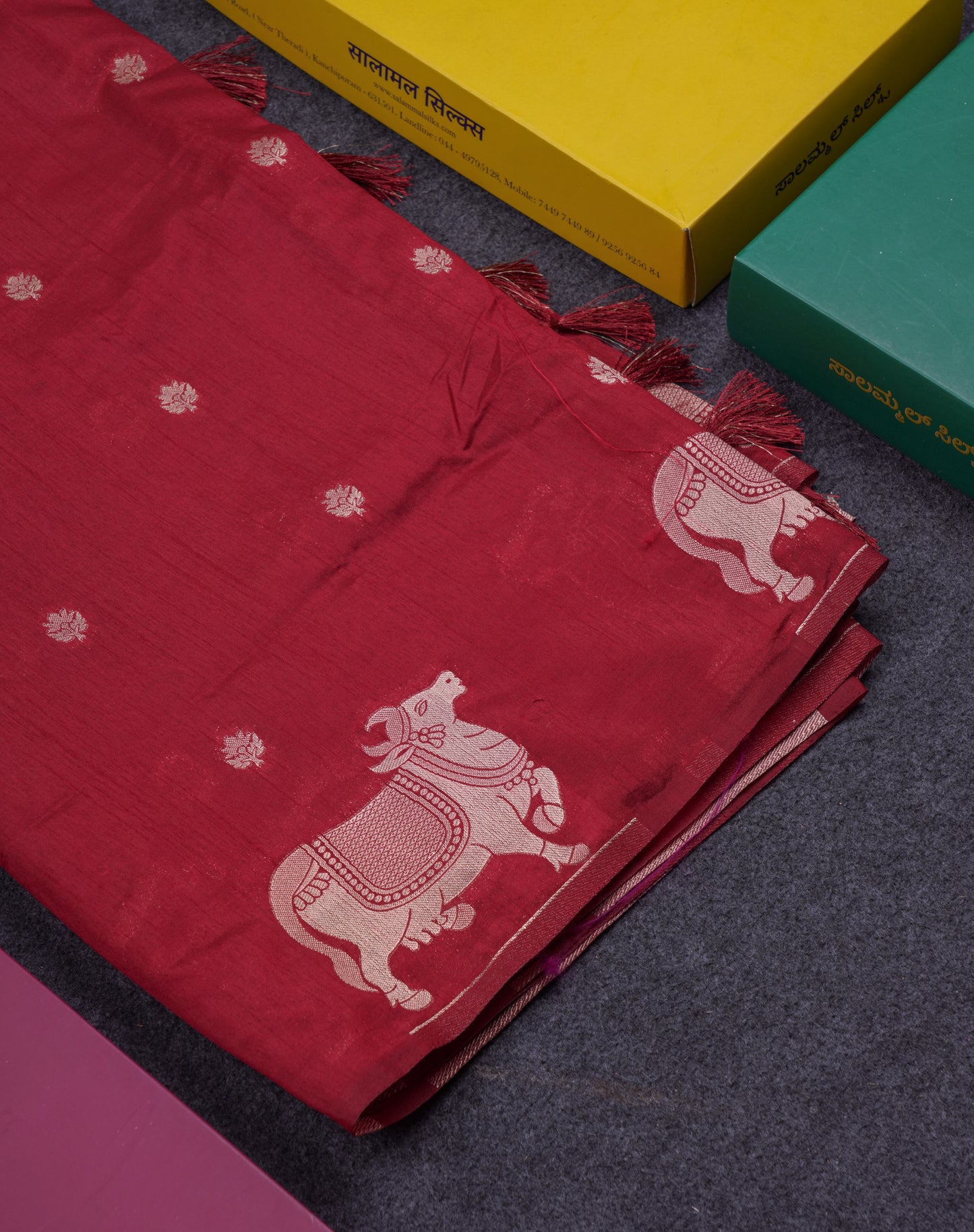 Beautiful Half White Semi Raw Silk Saree With Fancy Komatha Design Border