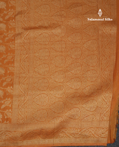 Beautiful Maroon Semi Georgette Saree With Fancy Border