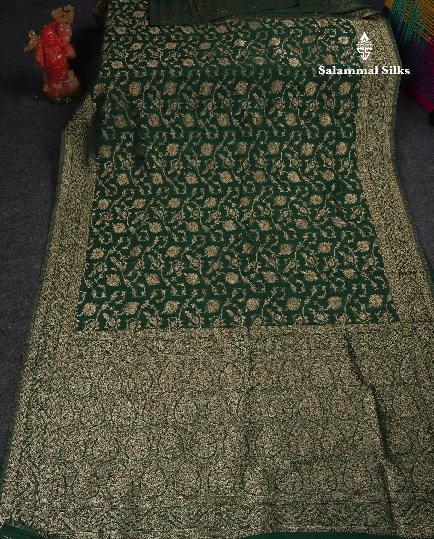 Beautiful Maroon Semi Georgette Saree With Fancy Border
