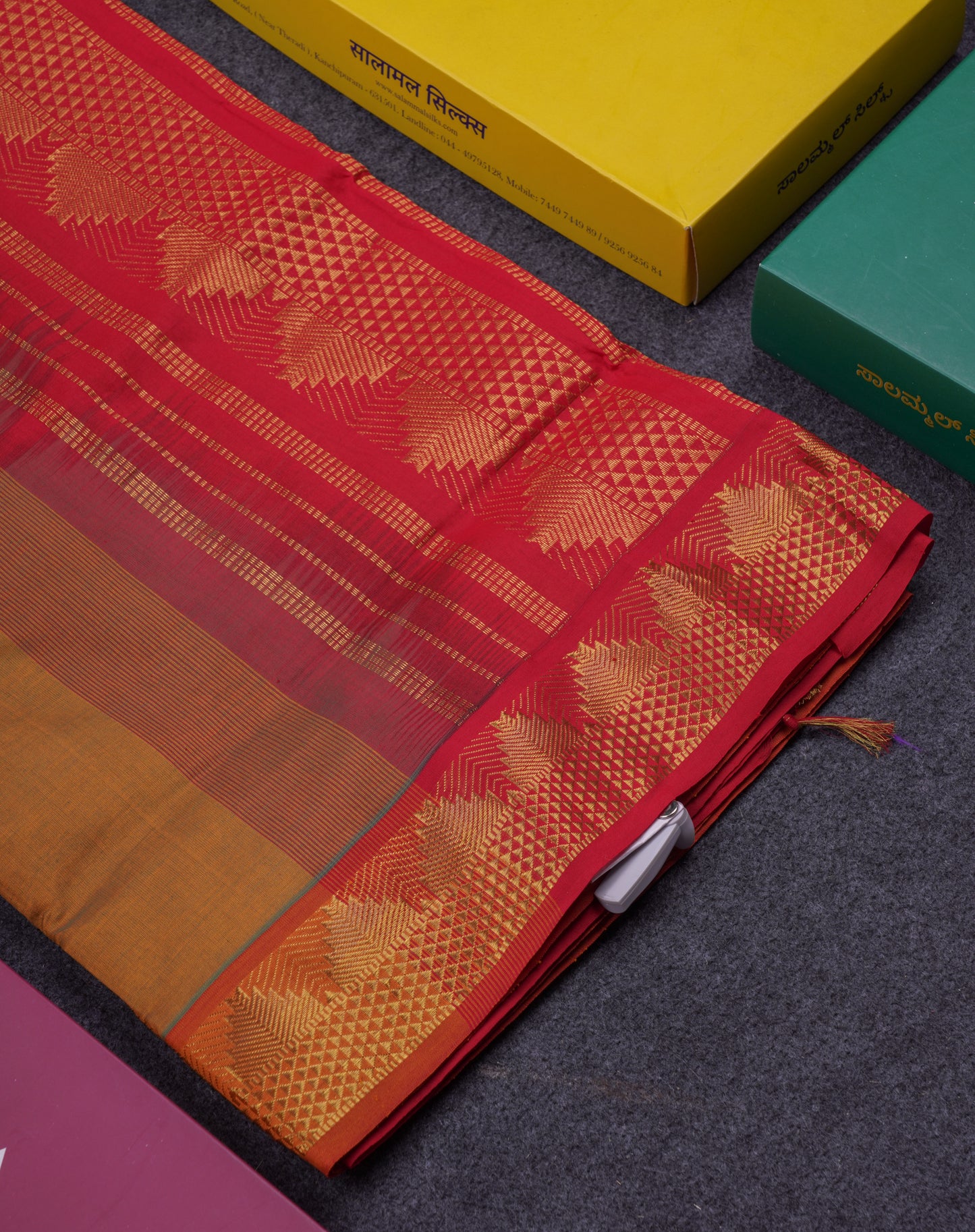 Beautiful Dual Tone Mustard Yellow Plain Semi Silk Cotton Saree With  Traditional Border