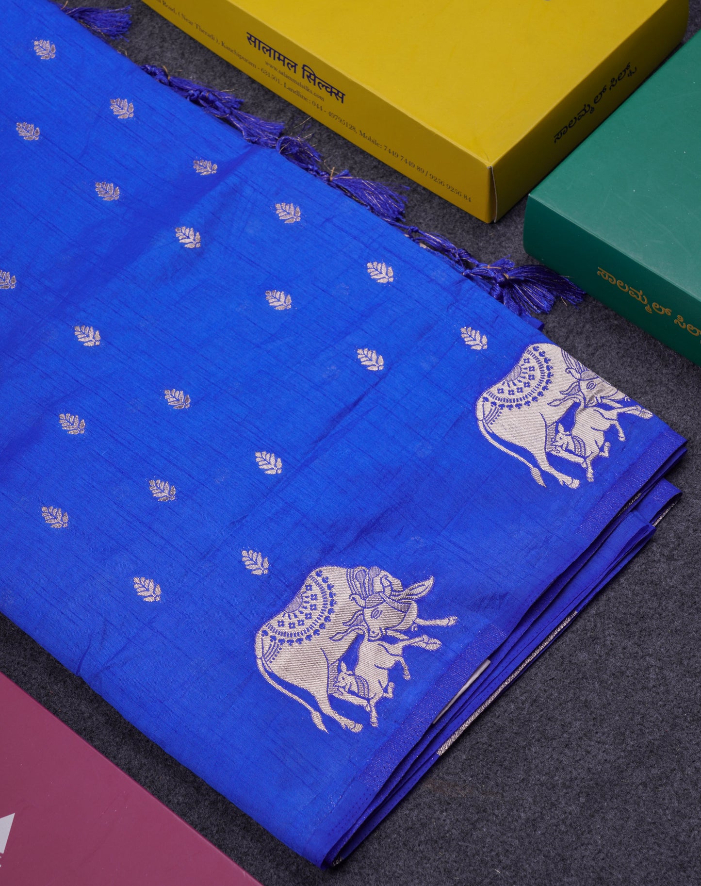 Beautiful Sky Blue Semi Raw Silk Saree With Fancy Komatha Design Border