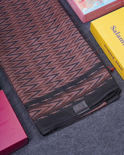 Ramar Blue Semi Tussar Fancy Saree With Contrast Black Border