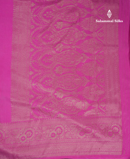 Beautiful Maroon Semi Georgette Saree With Fancy Border