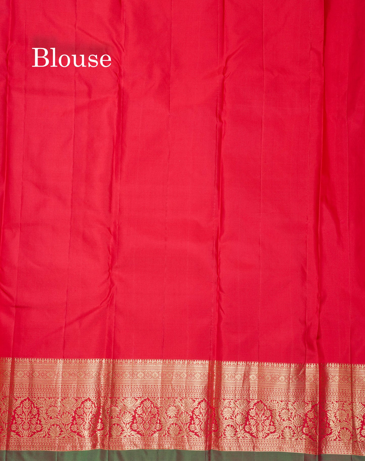 Beautiful Chilly Red Pure Kanjivaram Silk Saree With Traditional Border