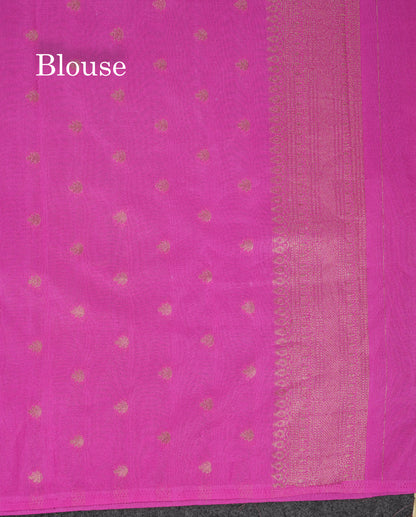 Beautiful Maroon Semi Georgette Saree With Fancy Border